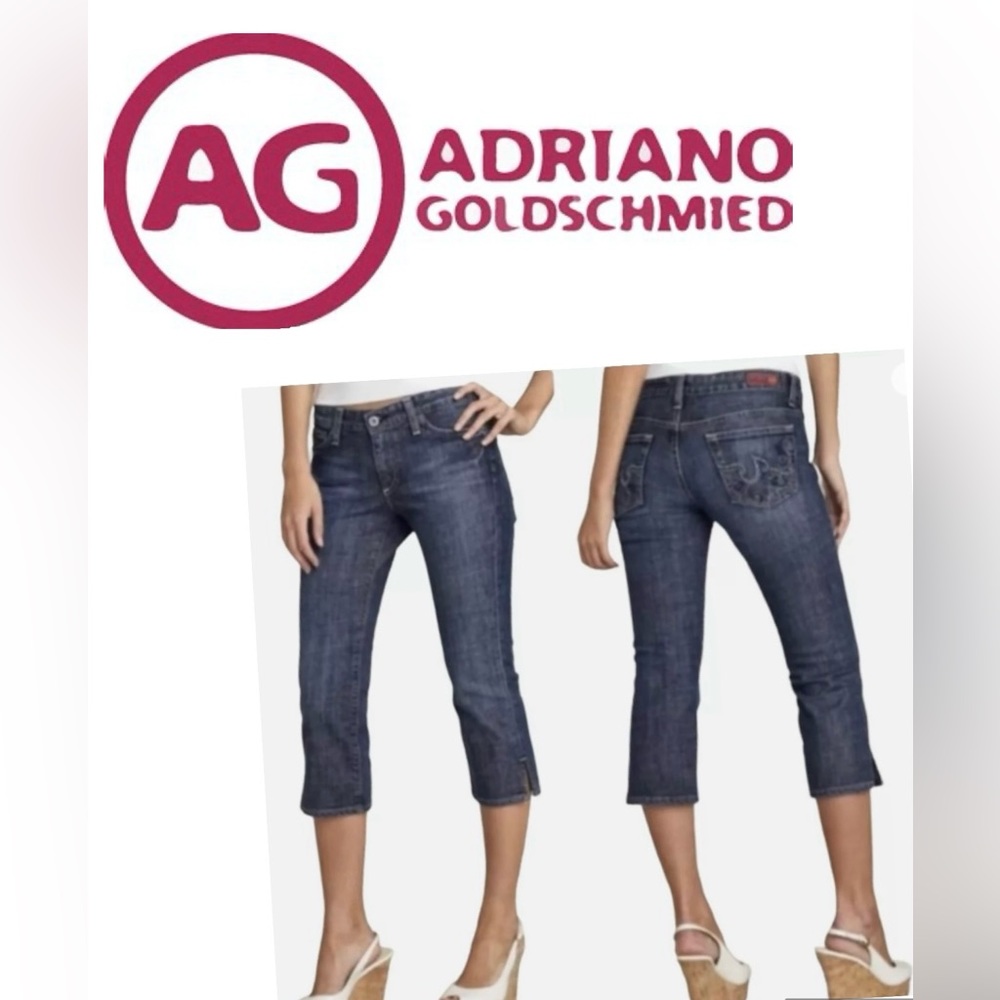 AG Adriano Goldschmied The Athena Cotton Blend Capri Jeans‎